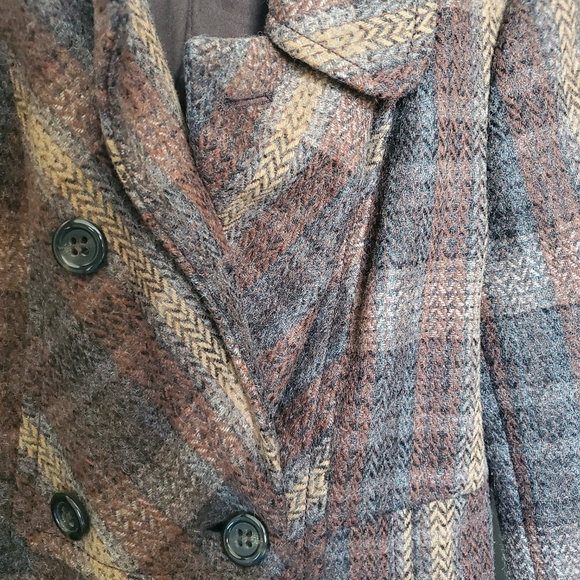 UNITED COLORS OF BENETTON Women's Taupe Double Breasted Wool Coat US 10 / EU 40 - Picture 8 of 8